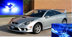 Toyota Celica 2002-2005 BLUE Interior LED Package (6 Pieces)
