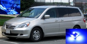 BLUE LED Lights Interior Package For Honda Odyssey 2005-2010 (11 Pieces)