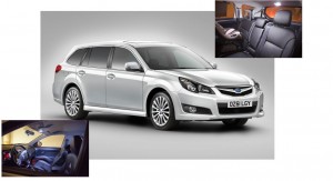 White LED Lights Interior Package for Subaru Legacy 2010-2014 (6 Pieces)