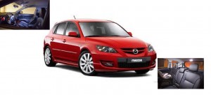  White LED Lights Interior Package Deal Mazda 3 MS3 2004-2009 (6 Pieces)