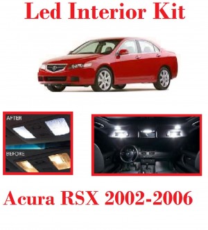 Zone Tech (6 Pieces) White Interior LED Package Fits Acura RSX 2002-2006