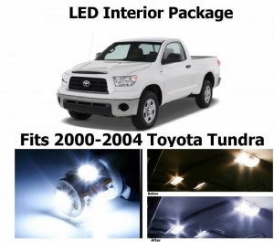 Zone Tech Toyota Tundra White Interior LED Package Lights 2000-2004 (6 Pieces)