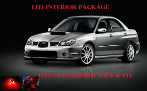 Zone Tech Red LED Lights Interior Package for Subaru WRX STi (6 Pieces)