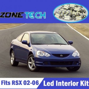Zone Tech 10x Acura RSX 02-06 Pure White LED Interior Lights Package Combo Kit