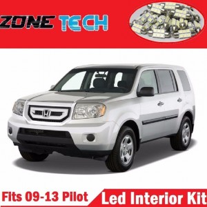 Zone Tech 17x Honda Pilot 09-13 Pure White LED Interior Lights Package Combo Kit
