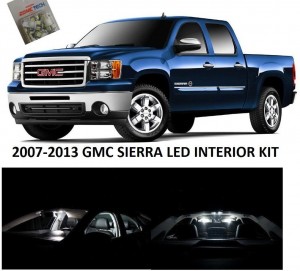 Zone Tech GMC Sierra 2007-2013 White LED Interior Lights Package Kit (8 Pieces)