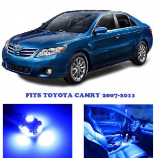 Toyota Camry 2007-2011 BLUE Interior LED Package (6 Pieces)
