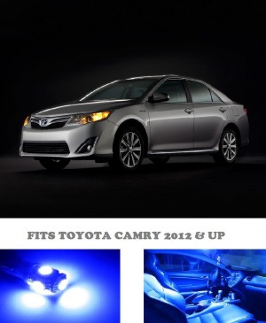 Toyota Camry 2012 and up BLUE Interior LED Package (8 Pieces)
