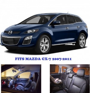 White LED Lights Interior Package Deal Mazda CX-7 2007-2013 (6 Pieces)