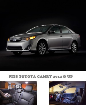 Toyota Camry 2012 and up WHITE Interior LED Package (8 Pieces)