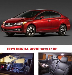 Honda CIVIC 2013 and up White Interior LED Package (4 Pieces)