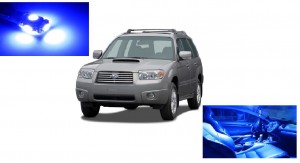 Blue LED Lights Interior Package for Subaru Forester 1998-2012 (6 Pieces)