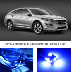 BLUE LED Lights Interior Package For Honda Crosstour (7 Pieces) 2010 & up