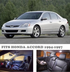 Honda Accord White Interior LED Package 1994-1997 (6 Pieces)