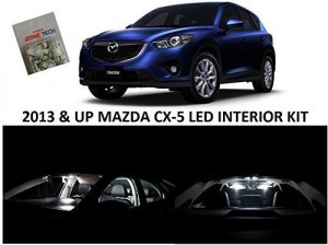 Zone Tech Mazda CX-5 2013 & Up White LED Interior Lights Package Kit (9 Pieces)
