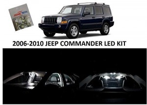 Zone Tech Jeep Commander 06-10 White LED Interior Lights Package Kit (6 Pieces)