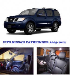 Nissan Pathfinder 2005-2012 White Interior LED Package (8 Pieces)