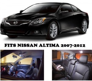  Nissan Altima 2007-2012 White Interior LED Package (7 Pieces)