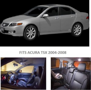 Acura TSX 2004-2008 White Interior LED Package (6 Pieces