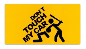 Don't Touch My Car Car Magnet