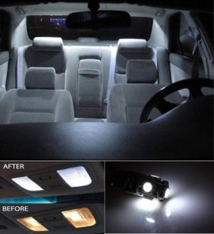 Santa Fe 2013-2014 Xenon White Premium LED Interior Light Package Kit (5 Pieces)