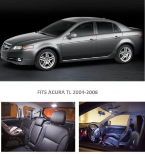   Acura TL 2004-2008 White Interior LED Package (7 Pieces)