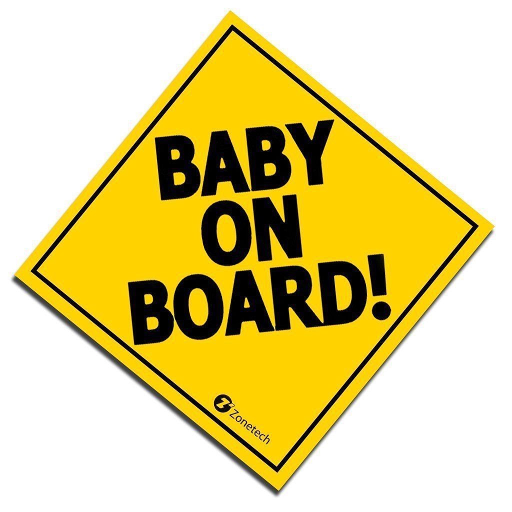 REFLECTIVE Baby On Board Magnetic Sign Safety Kit 