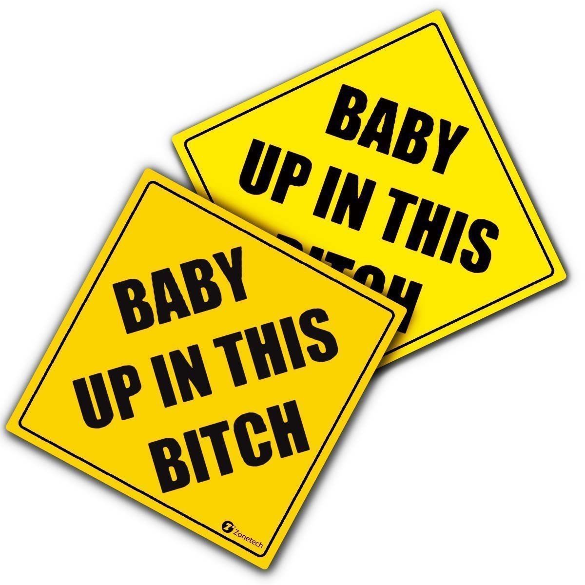 Sandfen 4 Cartelli Magnetici Baby On Board 12,7 Cm – Alta Visibilità Rifrangente Per Auto